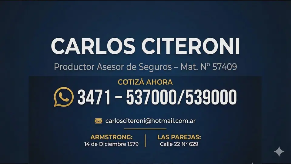 Carlos Citeroni, productor asesor de seguros