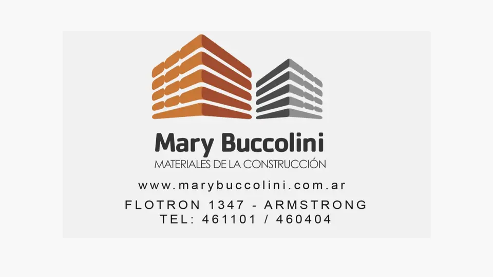 Mary Buccolini, materiales de la construcción